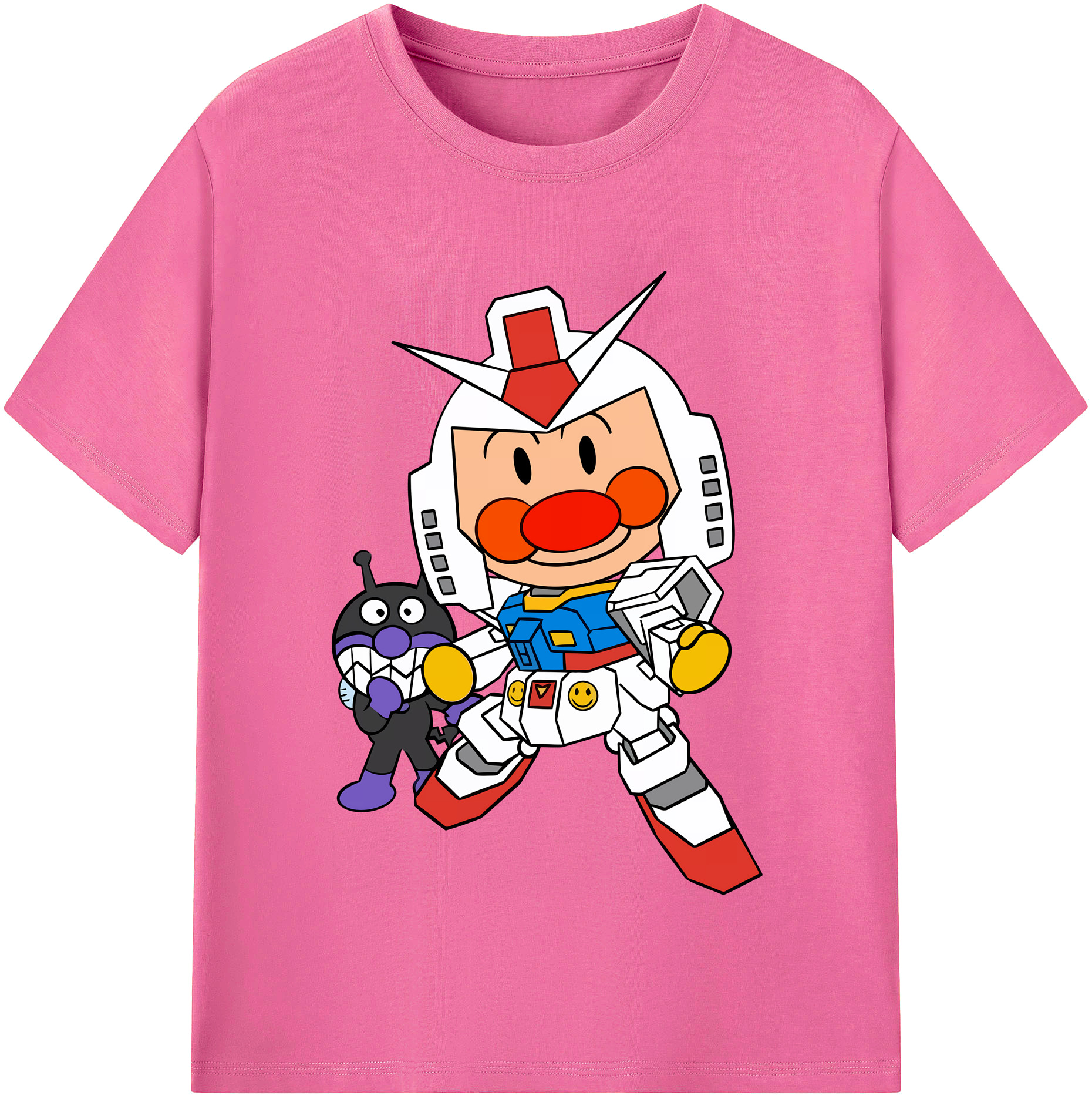 （画像用） アンパンマン Anpanman レディースカジュアルプリントTシャツ（綿100％）